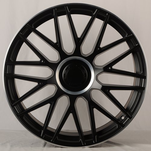 Powcan Y0207 10j-21 5*112 ET45 d66.6 Black Matt With Lip Polish