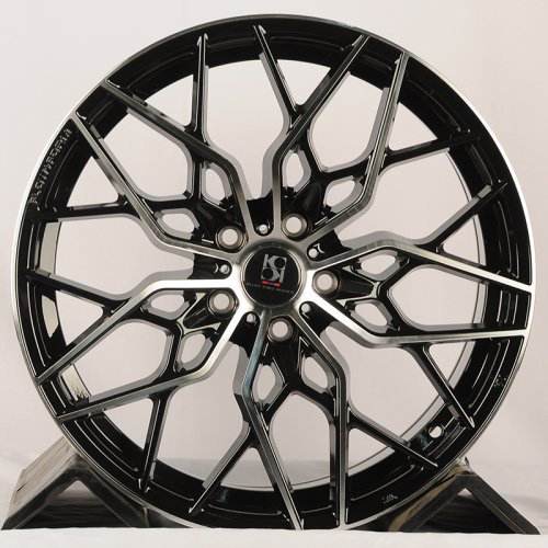 KoKo Kuture FF010 8.5j-19 5*114.3 ET35 d73.1 Gloss Black Machined Face