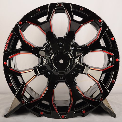 HMD 1146 9j-18 5*114.3 ET0 d73.1 Glossy Black+Red Machined Face