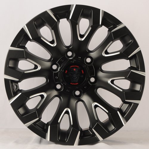 Anzoo JT255-7 9j-17 6*114.3 ET0 d66.1 Matt Black+Milling spoke