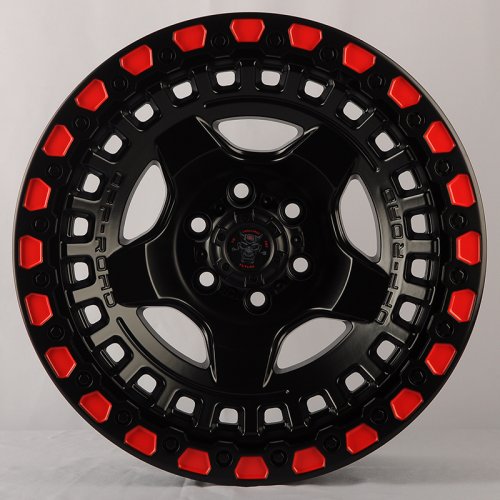 Anzoo JT170-7 9j-17 5*127 ET-10 d71.5 Matt Black+red Line