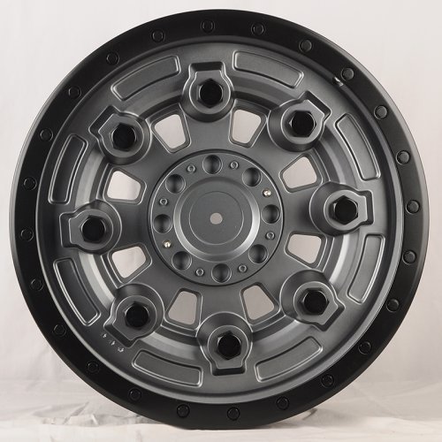 Anzoo Autoparts 1677 9j-20 6*135 ET0 d110.1 Mat Gunmetal+Lip Matt Black