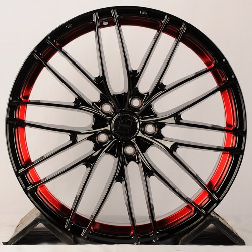 KoKo Kuture FF215 8.5j-19 5*112 ET35 d66.45 Gloss Black+barrel inside red
