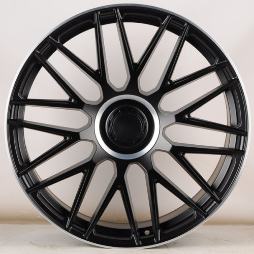 Powcan Y0207 9.5j-20 5*112 ET43 d66.6 Black Matt With Lip Polish