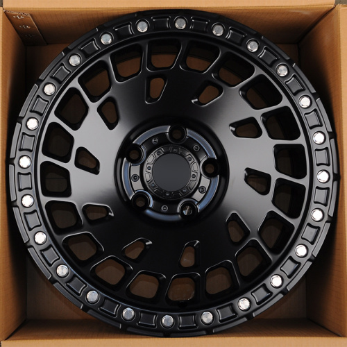 Powcan BK1287 8.5j-17 5*127 ET-6 d71.5 Matt Black