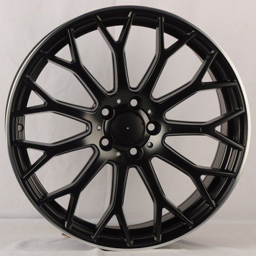 Powcan YS1180 9j-19 5*112 ET48 d66.6 Black Matt With Lip Polish
