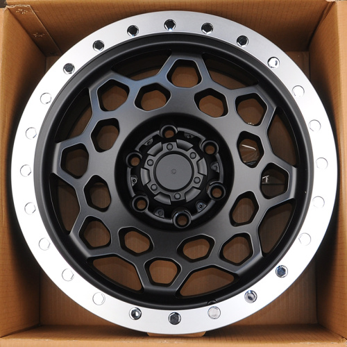 Anzoo JT240-7 8.5j-17 6*139.7 ET0 d110.1 Matt Black+Machine Lip