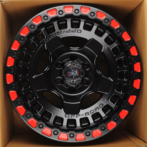 Anzoo JT170-7 9j-17 6*139.7 ET0 d110.1 Matt Black+red Line
