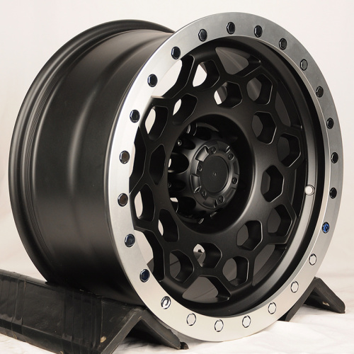 Anzoo JT240-7 8.5j-17 6*139.7 ET0 d110.1 Matt Black+Machine Lip