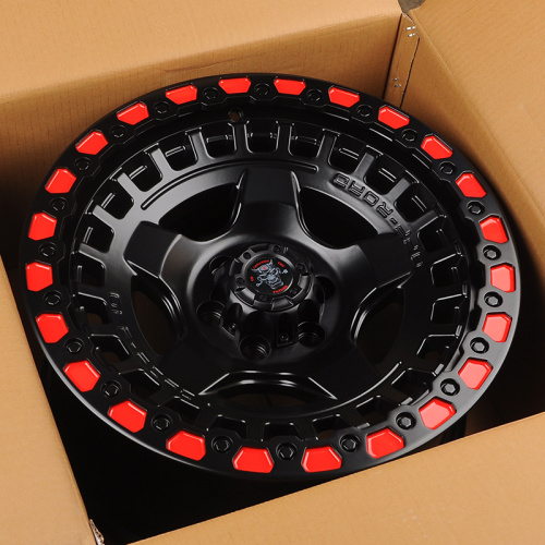 Anzoo JT170-7 9j-17 6*139.7 ET0 d110.1 Matt Black+red Line